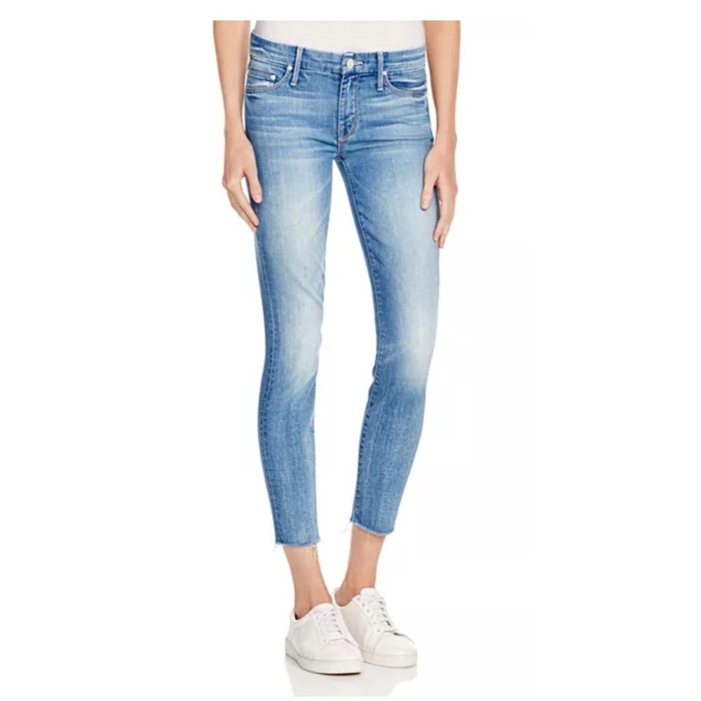 MOTHER The Looker Ankle Fray Jeans Birds Of Paradise Wash Sz 28